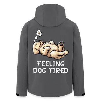 Feeling Dog Tired Golden Retriever Goldie Goldies - Recycelte Männer Softshell-Jacke von Stanley/Stella - Schwarz - Hinten - AI Model Male 185 light (185cm)