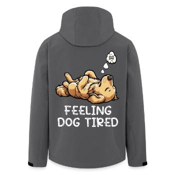 Feeling Dog Tired Golden Retriever Goldie Goldies - Recycelte Männer Softshell-Jacke von Stanley/Stella - Schwarz - Hinten - AI Model Male 185 light (185cm)
