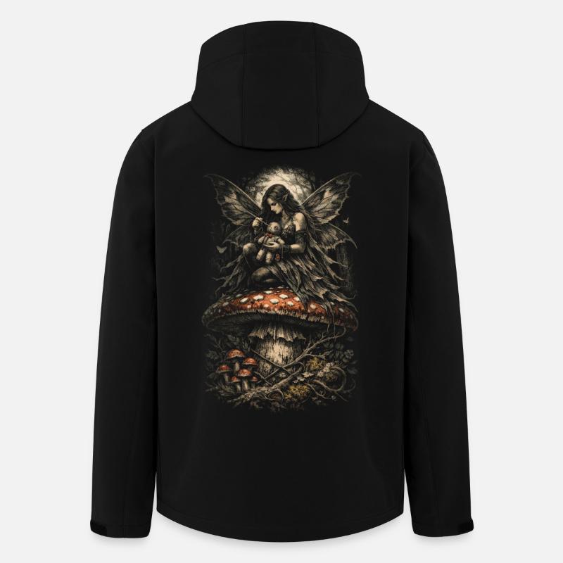 Fairycore Fee Gotisch - Recycelte Männer Softshell-Jacke von Stanley/Stella - Schwarz