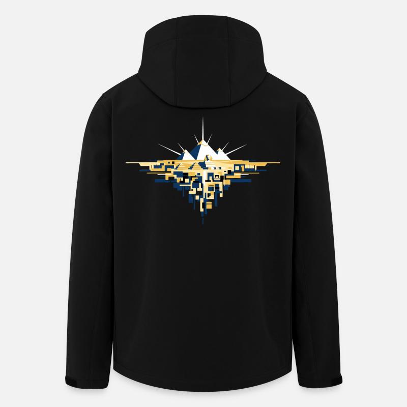 Pyramides d’Égypte Sphinx de Gizeh - Veste softshell homme en polyester recyclé Stanley/Stella - noir