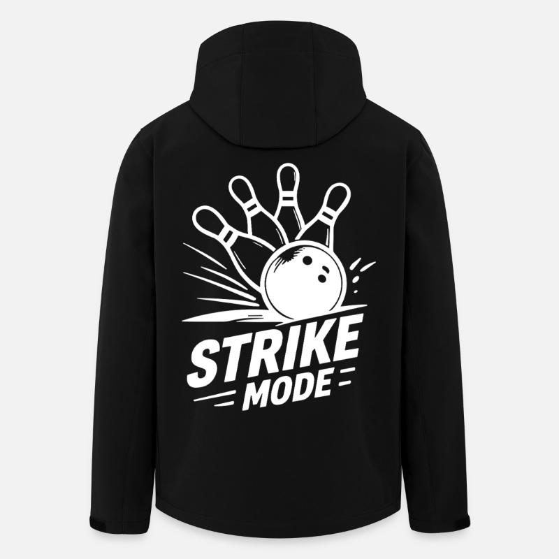 Bowling Strike Mode Kegeln Champion - Recycelte Männer Softshell-Jacke von Stanley/Stella - Schwarz
