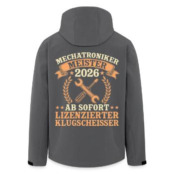 Mechatroniker Meister 2026 – Prüfung Bestanden - Recycelte Männer Softshell-Jacke von Stanley/Stella - Schwarz - Hinten - AI Model Male 185 light (185cm)