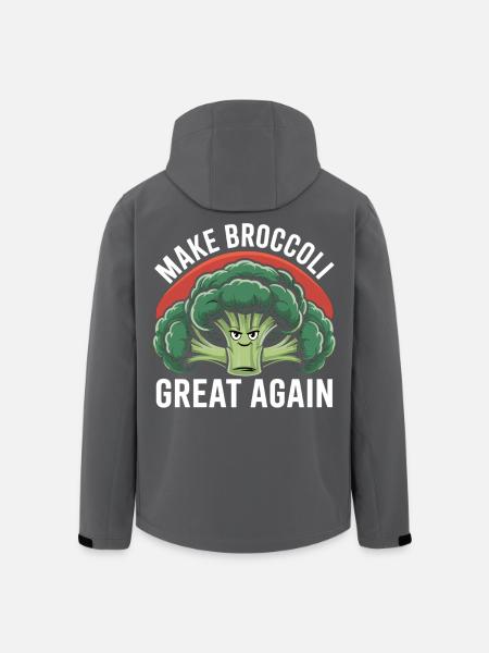 Vegan Vegetable T-Shirt Broccoli - Men’s Recycled Softshell Jacket by Stanley/Stella - black