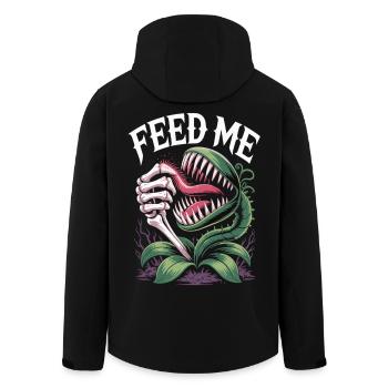 Nourris-moi T-shirt Plante carnivore - Veste softshell homme en polyester recyclé Stanley/Stella - noir - Dos - AI Model Male 185 light (185cm)