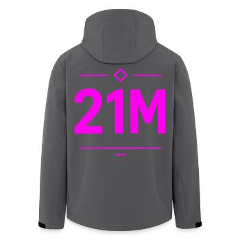 T-shirt crypto de 21 millions de millions pour traders et investisseurs - Veste softshell homme en polyester recyclé Stanley/Stella - noir - Dos - AI Model Male 185 light (185cm)