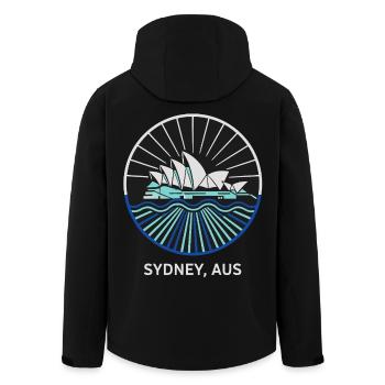 Opéra de Sydney, Australie - Veste softshell homme en polyester recyclé Stanley/Stella - noir - Dos - AI Model Male 185 light (185cm)
