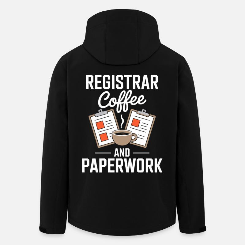 Schulsekretariat Kaffee Büro Motivation Arbeit - Recycelte Männer Softshell-Jacke von Stanley/Stella - Schwarz