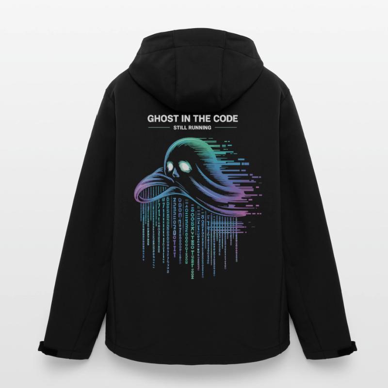 Ghost in the Code T-Shirt Programmer IT Nerd Men’s Recycled Softshell Jacket by Stanley/Stella