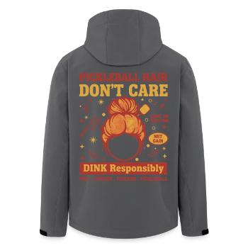 Joueur drôle de pickleball Pickleball Amour - Veste softshell homme en polyester recyclé Stanley/Stella - noir - Dos - AI Model Male 185 light (185cm)