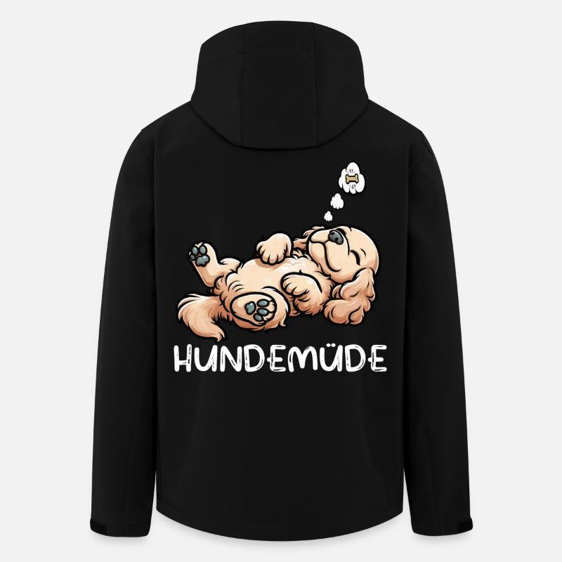 Hundemüde Cocker Spaniel Cockerhund Cockerbesitzer - Recycelte Männer Softshell-Jacke von Stanley/Stella - Schwarz