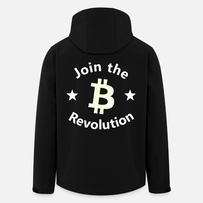 Bitcoin Revolt Circle - Men’s Recycled Softshell Jacket by Stanley/Stella - black
