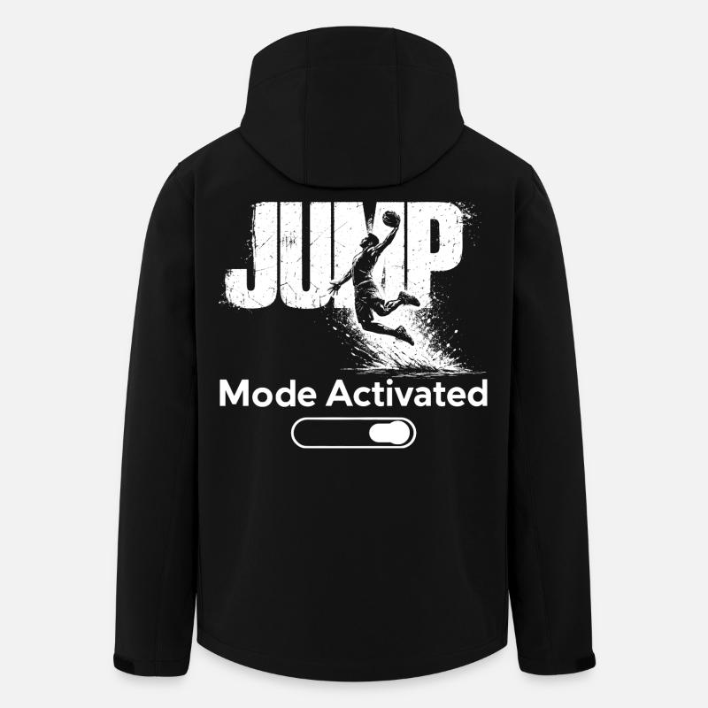 Mode saut, t-shirt activé Basket-dunk - Veste softshell homme en polyester recyclé Stanley/Stella - noir