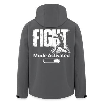 Mode combat Chemise activée Boxe de gym Fighter - Veste softshell homme en polyester recyclé Stanley/Stella - charbon - Dos - AI Model Male 185 light (185cm)