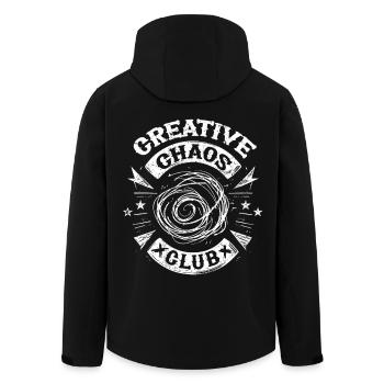 Scribble Kritzeln Zeichnung - Recycelte Männer Softshell-Jacke von Stanley/Stella - Schwarz - Hinten - AI Model Male 185 light (185cm)