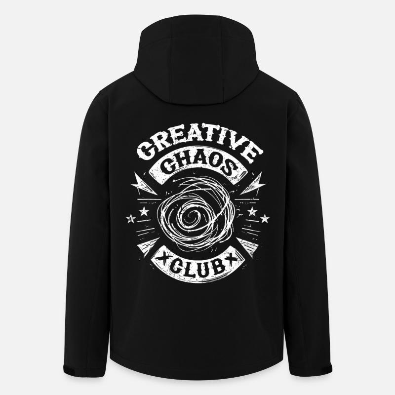 Scribble Doodle Drawing - Men’s Recycled Softshell Jacket by Stanley/Stella - black