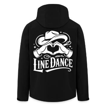 Line Dance Heart Hands Cowboy - Men’s Recycled Softshell Jacket by Stanley/Stella - black - Back - AI Model Male 185 light (185cm)