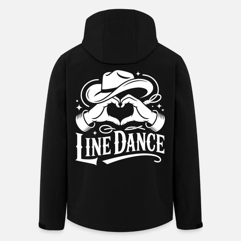 Line Dance Hjertehænder Cowboy - Stanley/Stella herre softshelljakke i genanvendt polyester Discoverer - sort