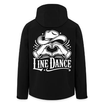 Amour de la danse en ligne - Veste softshell homme en polyester recyclé Stanley/Stella - noir - Dos - AI Model Male 185 light (185cm)