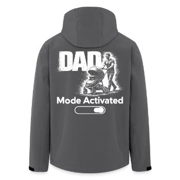 Dad Mode Activated Shirt New Dad Baby Stroller - Men’s Recycled Softshell Jacket by Stanley/Stella - black - Back - AI Model Male 185 light (185cm)