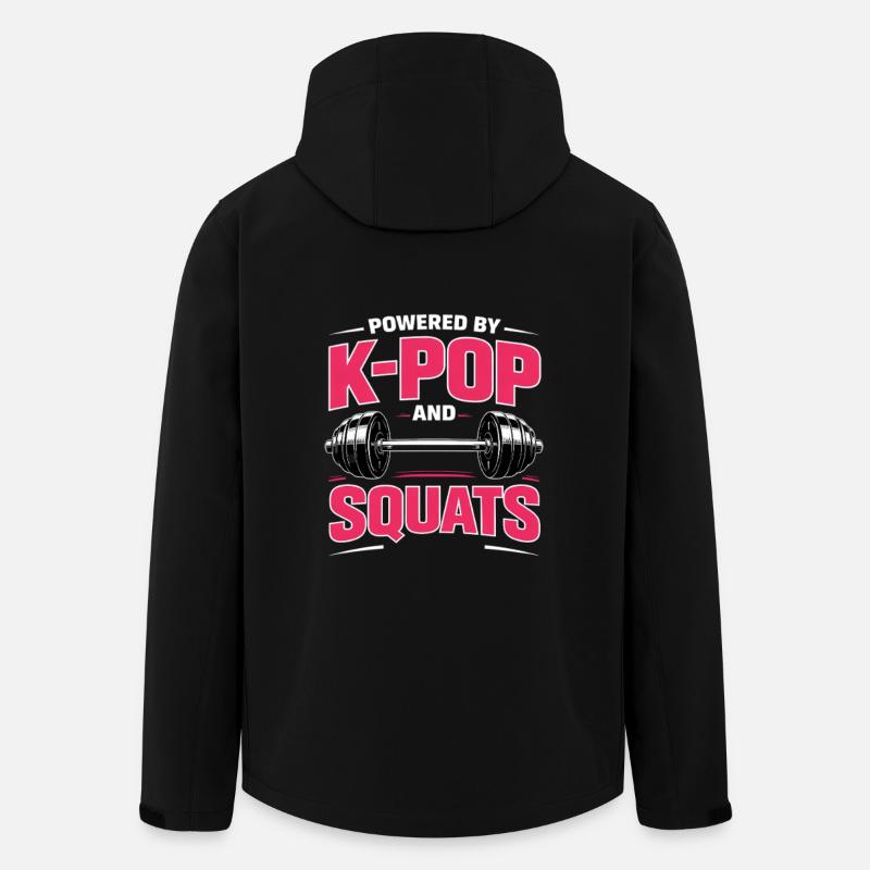 Powered By K Pop And Squats - Recycelte Männer Softshell-Jacke von Stanley/Stella - Schwarz