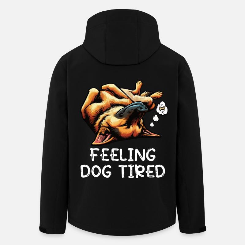 Feeling Dog Tired German Shepherd - Men’s Recycled Softshell Jacket by Stanley/Stella - black