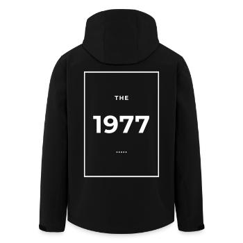 1977 – Legendär seit 1977 Limited Edition 1977 - Recycelte Männer Softshell-Jacke von Stanley/Stella - Schwarz - Hinten - AI Model Male 185 light (185cm)