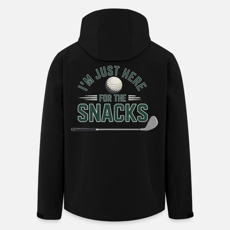 Ich bin hier nur für Snacks - Recycelte Männer Softshell-Jacke von Stanley/Stella - Schwarz