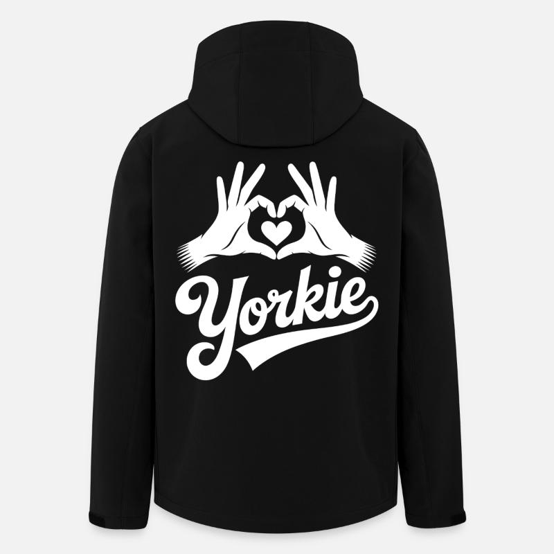 Yorkie Herzhand Logo - Recycelte Männer Softshell-Jacke von Stanley/Stella - Schwarz