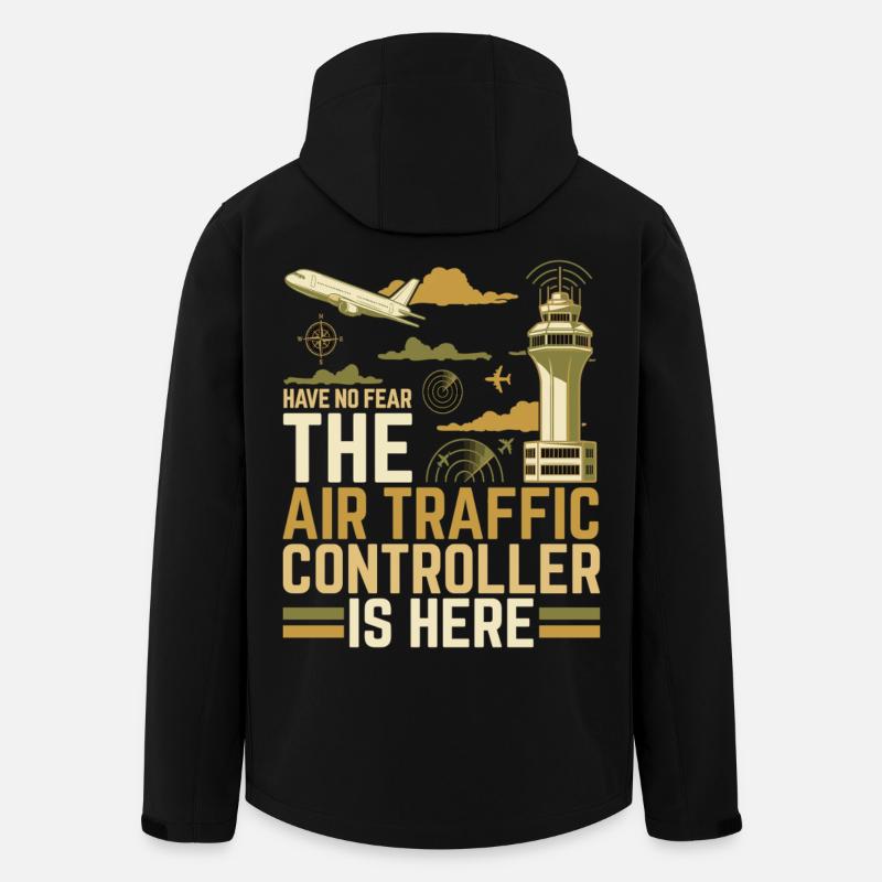Air Traffic Controller Spruch Fluglotse - Recycelte Männer Softshell-Jacke von Stanley/Stella - Schwarz