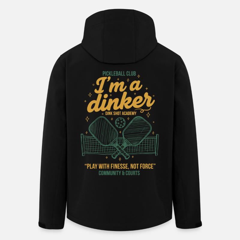 Pickleball Funny Player Jeg Elsker Dinker - Stanley/Stella herre softshelljakke i genanvendt polyester - sort