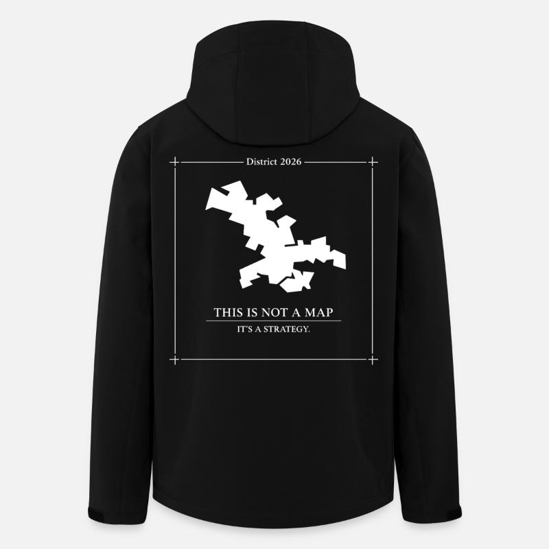 District 2026 Strategy Map Concept - Men’s Recycled Softshell Jacket by Stanley/Stella - black