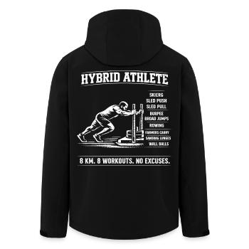 Fitness hybride pour athlètes en traîneau - Veste softshell homme en polyester recyclé Stanley/Stella - noir - Dos - AI Model Male 185 light (185cm)