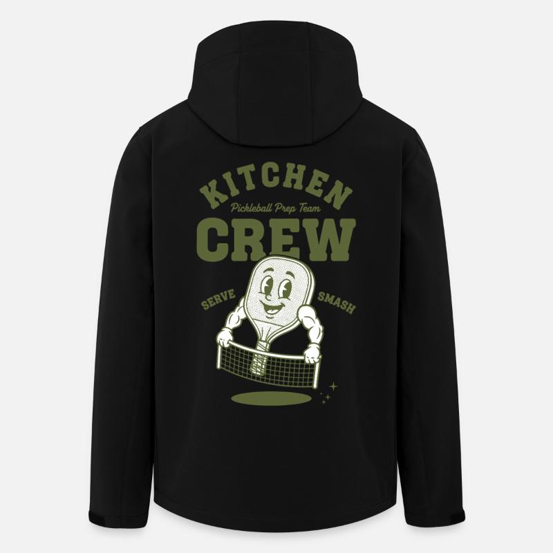 Pickleball Kitchen Crew Funny Player Love - Men’s Recycled Softshell Jacket by Stanley/Stella - black