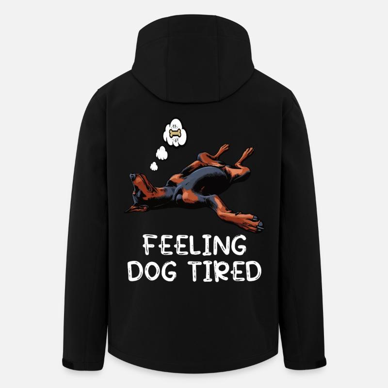 Feeling Dog Tired Dobermann Dobermannbesitzer  - Recycelte Männer Softshell-Jacke von Stanley/Stella - Schwarz