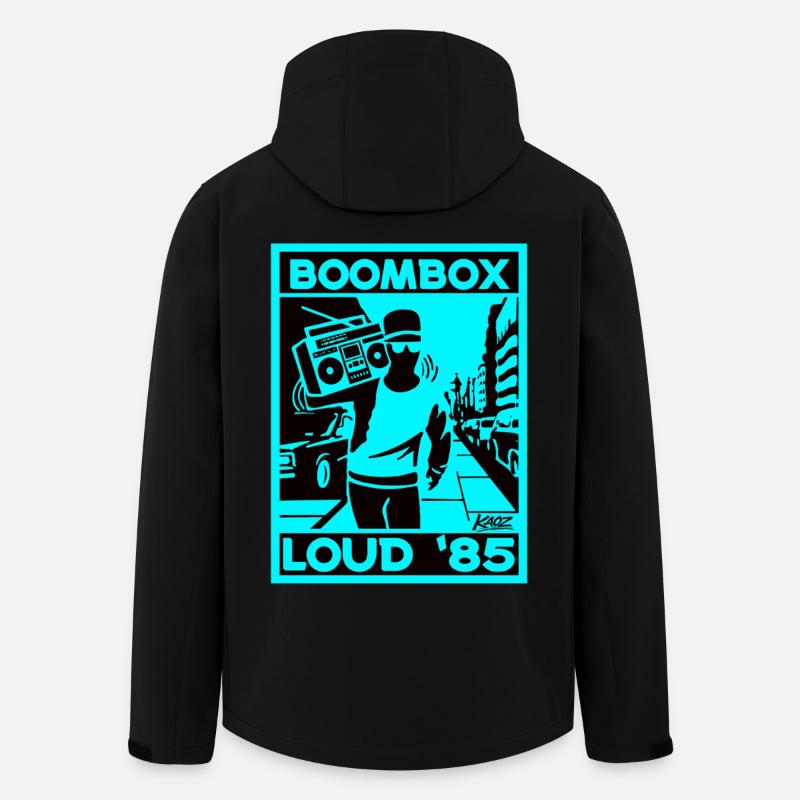 Boombox Laut 85 Neon Retro - Recycelte Männer Softshell-Jacke von Stanley/Stella - Schwarz