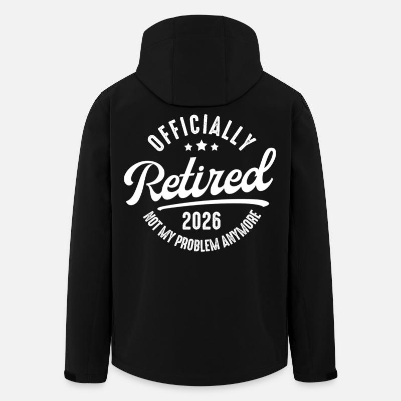 Rentner 2026 Officially Retired - Recycelte Männer Softshell-Jacke von Stanley/Stella - Schwarz