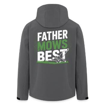 Rasenmähen Papa Shirt Lustig Vatertag Geschenk - Recycelte Männer Softshell-Jacke von Stanley/Stella - Schwarz - Hinten - AI Model Male 185 light (185cm)