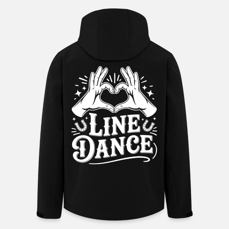 Line Dance Hjertetegn - Stanley/Stella herre softshelljakke i genanvendt polyester - sort