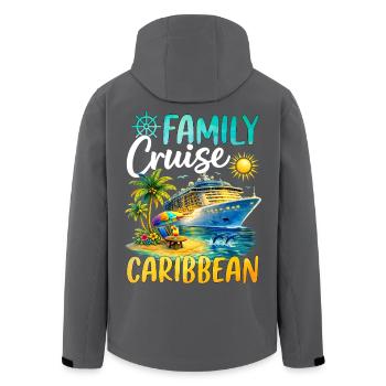 Family Cruise Caribbean - Recycelte Männer Softshell-Jacke von Stanley/Stella - Schwarz - Hinten - AI Model Male 185 light (185cm)