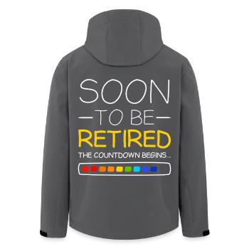 Bald im Ruhestand Der Countdown beginnt mit dem Ruhestand - Recycelte Männer Softshell-Jacke von Stanley/Stella - Schwarz - Hinten - AI Model Male 185 light (185cm)
