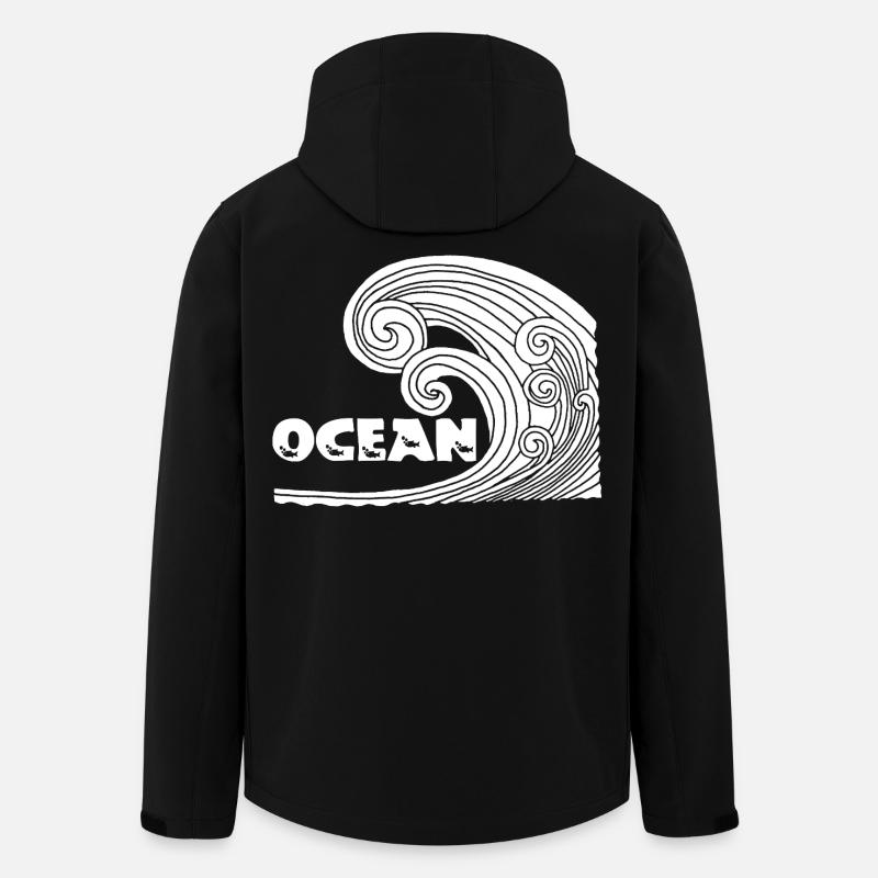 The White Wave - Men’s Recycled Softshell Jacket by Stanley/Stella - black