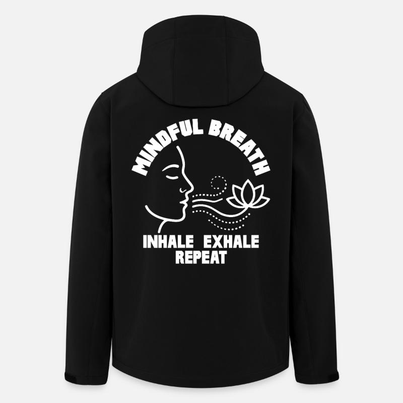 Mindful Breath Mindfulness Calm - Men’s Recycled Softshell Jacket by Stanley/Stella - black