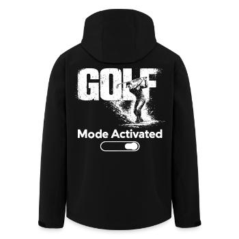 Golf Shirt Golf Fashion Activated Golfer Gift - Men’s Recycled Softshell Jacket by Stanley/Stella - black - Back - AI Model Male 185 light (185cm)