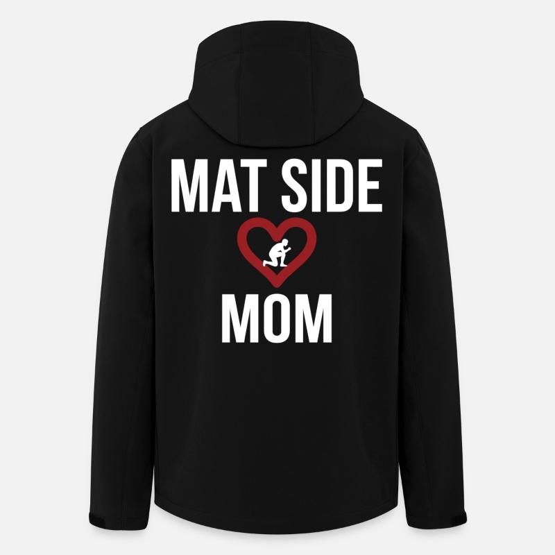 Mat Side Mom Herz Design - Recycelte Männer Softshell-Jacke von Stanley/Stella - Schwarz