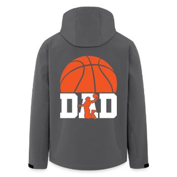 Basketball Dad Basketballer Vater  - Recycelte Männer Softshell-Jacke von Stanley/Stella - Schwarz - Hinten - AI Model Male 185 light (185cm)