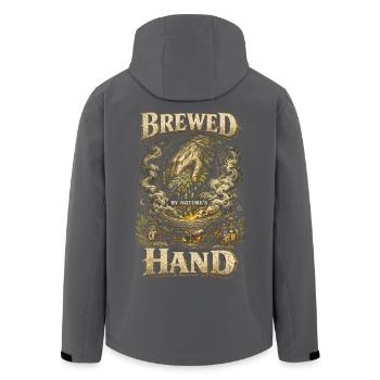 Apotheker Kräutersammler Brewed By Natures Hand - Recycelte Männer Softshell-Jacke von Stanley/Stella - Schwarz - Hinten - AI Model Male 185 light (185cm)
