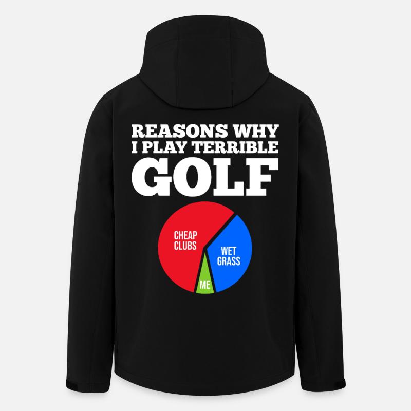 Reasons Why Golf Lover Golfer - Men’s Recycled Softshell Jacket by Stanley/Stella - black
