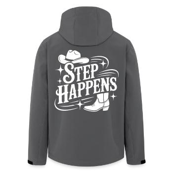 Step Happens Danse en ligne occidentale - Veste softshell homme en polyester recyclé Stanley/Stella - noir - Dos - AI Model Male 185 light (185cm)