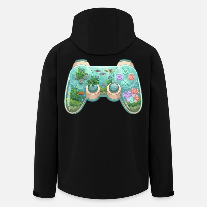 Ocean Controller - Cute Gaming Sticker - Men’s Recycled Softshell Jacket by Stanley/Stella - black