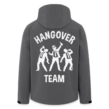 Hangover Team (JGA Junggesellenabschied Bier / W) - Recycelte Männer Softshell-Jacke von Stanley/Stella - Schwarz - Hinten - AI Model Male 185 light (185cm)